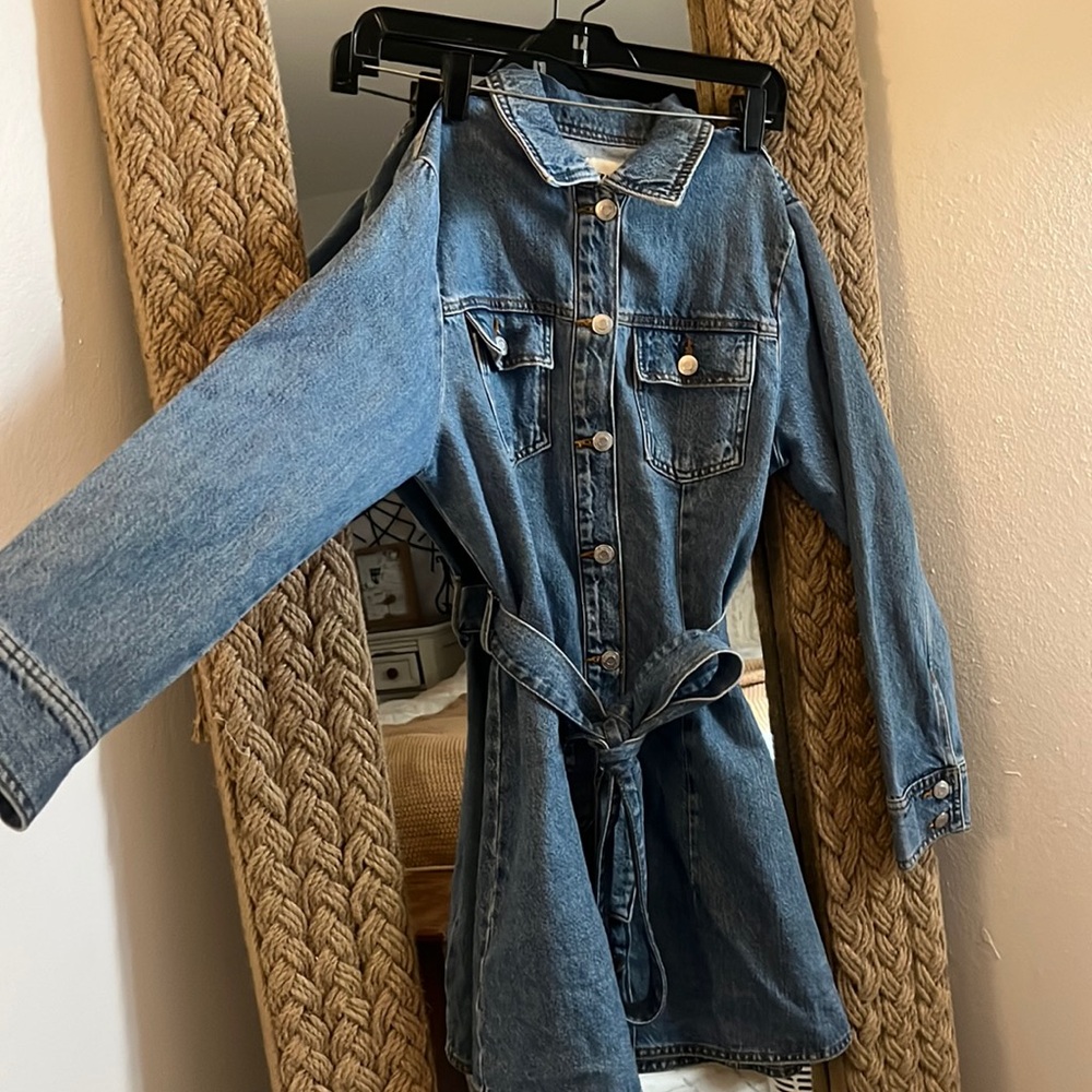 Zara denim mini dress